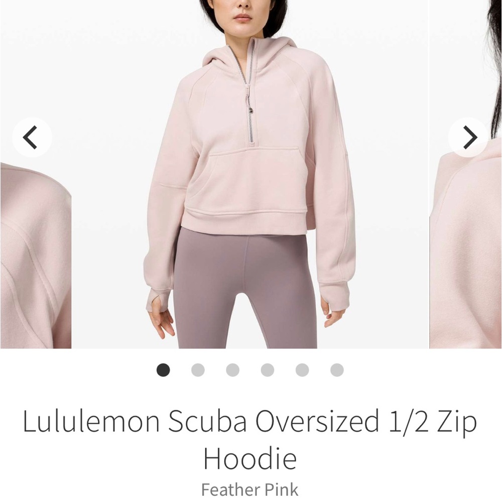 Lululemon Scuba Oversized Half-Zip Hoodie - Feather Pink